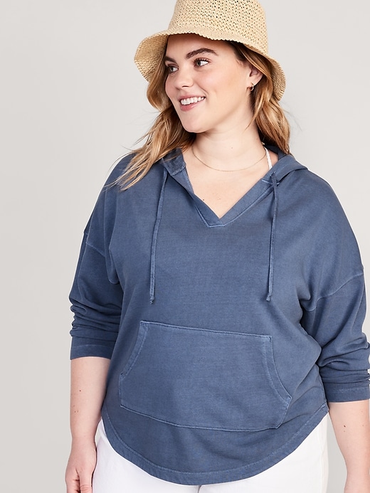 Image number 7 showing, French Terry Tunic Hoodie