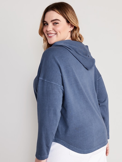 Image number 8 showing, French Terry Tunic Hoodie