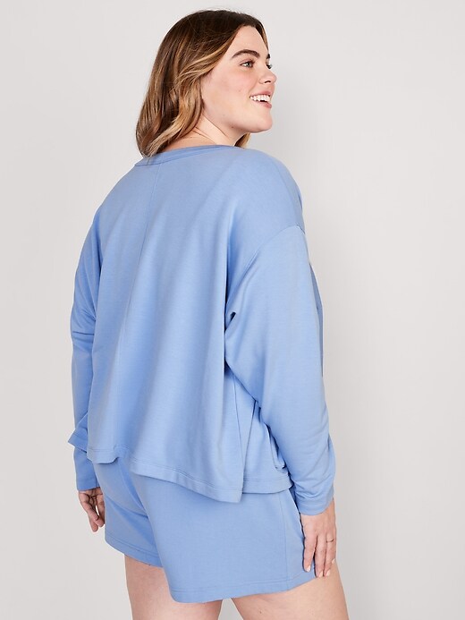 Image number 8 showing, Oversized Fleece Button-Down Cardigan Robe
