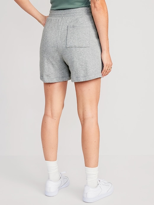 Image number 2 showing, High-Waisted Lounge Sweat Shorts -- 5-inch inseam