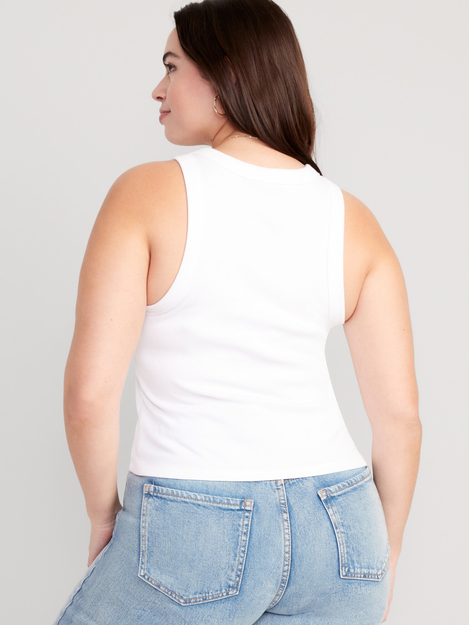 Cropped vest top - White - Ladies