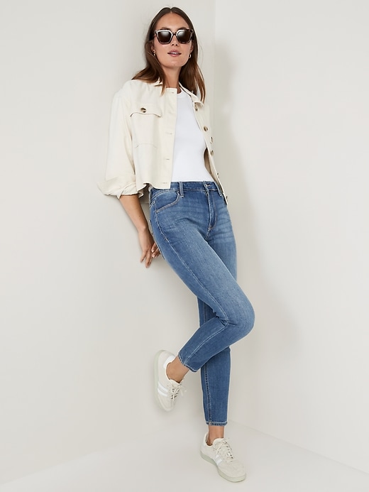 Image number 3 showing, High-Waisted Wow Super-Skinny Ankle Jeans for Women