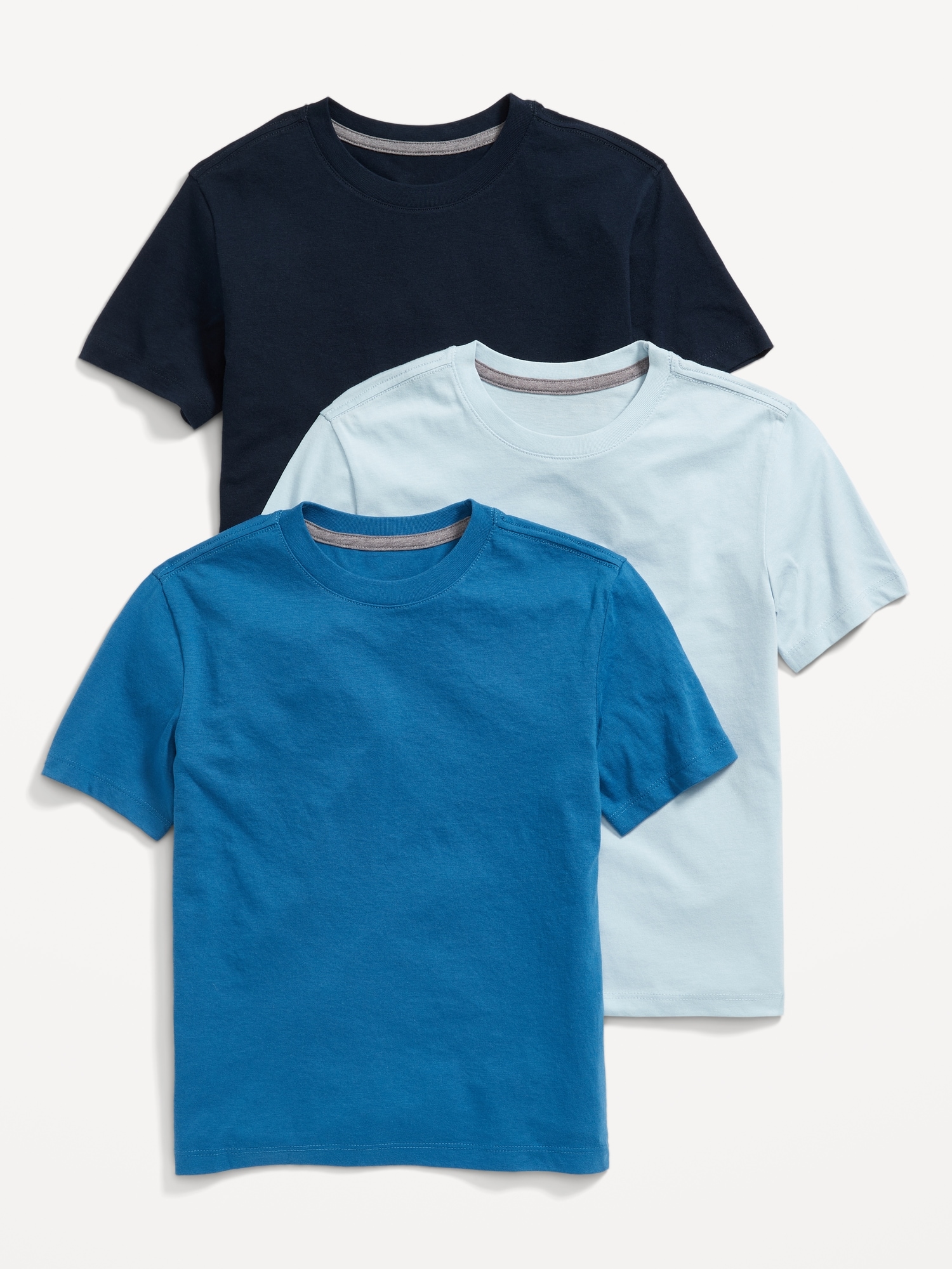 Old Navy Softest Crew-Neck T-Shirt 3-Pack for Boys blue. 1