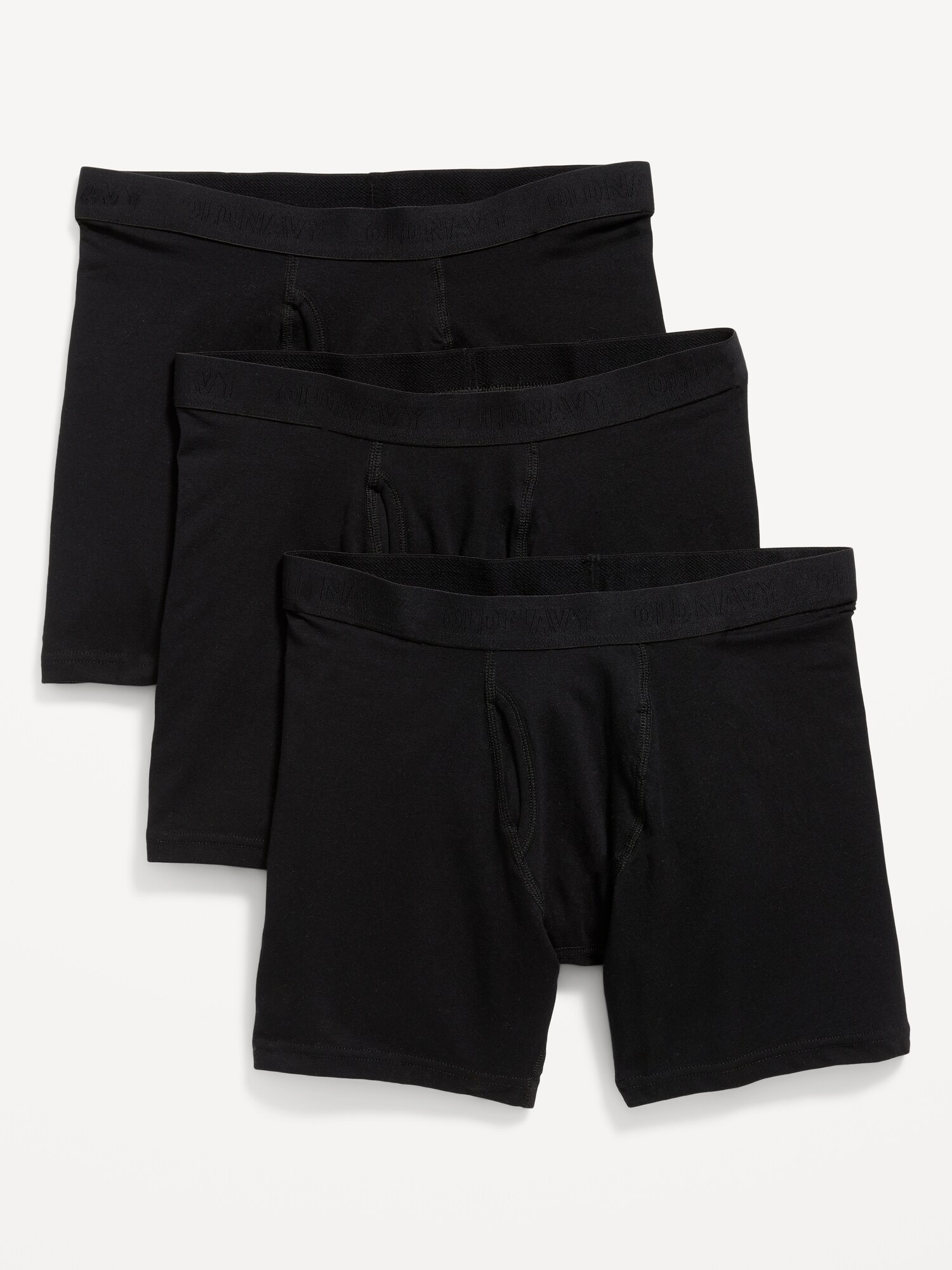 Old Navy Soft-Washed 3-Pack Modal Boxer-Brief Underwear for Men -- 6-inch inseam black. 1