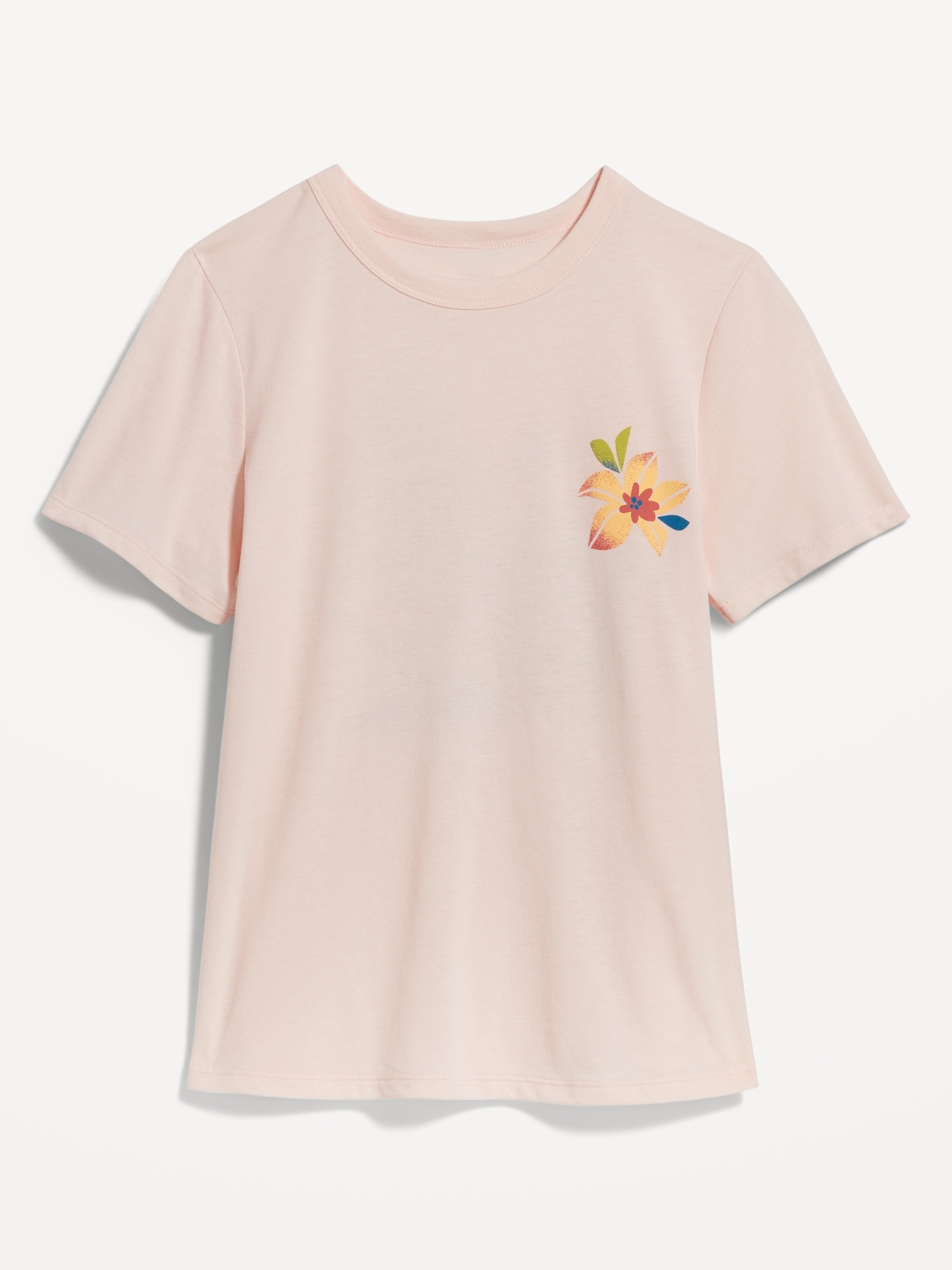 Ladies - Pink Printed T-Shirt - Size: XS - H&M