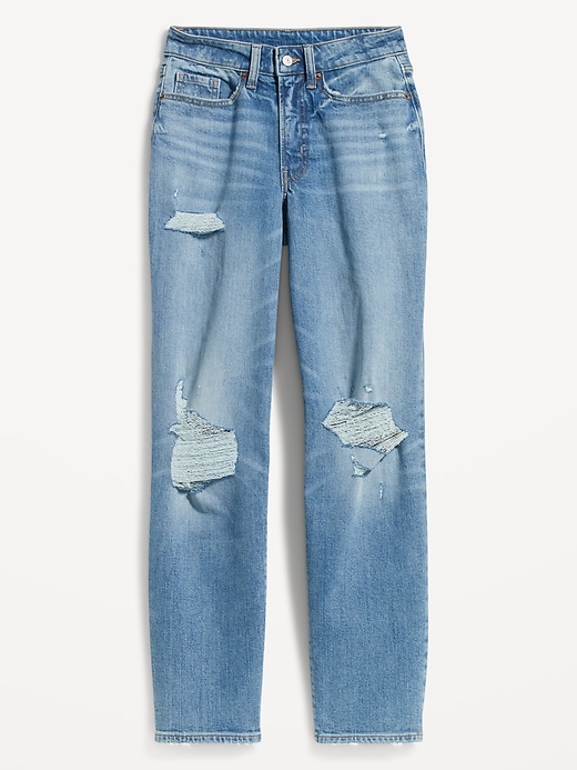 Image number 4 showing, Curvy High-Waisted OG Loose Ripped Jeans