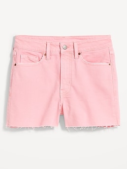 Sexy Super Short Denim Jeans for Women,Pink High Waist Buttons Zipper  Pockets Super Mini Shorts Pants,Slim Hem Frayed Tassel Summer Beach Shorts, Pink,XL : : Clothing, Shoes & Accessories