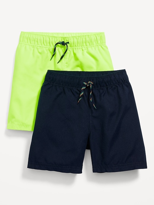 View large product image 1 of 2. 2-Pack Solid Swim Trunks for Toddler & Baby