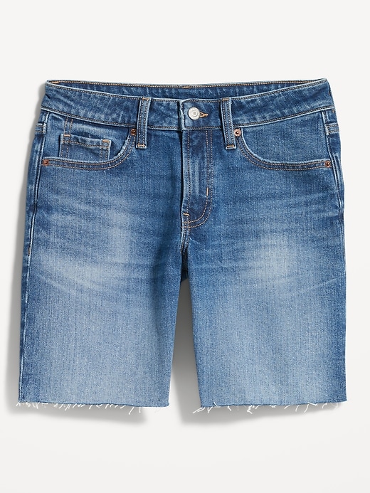 Image number 4 showing, Mid-Rise OG Loose Jean Cut-Off Shorts for Women -- 7-inch inseam