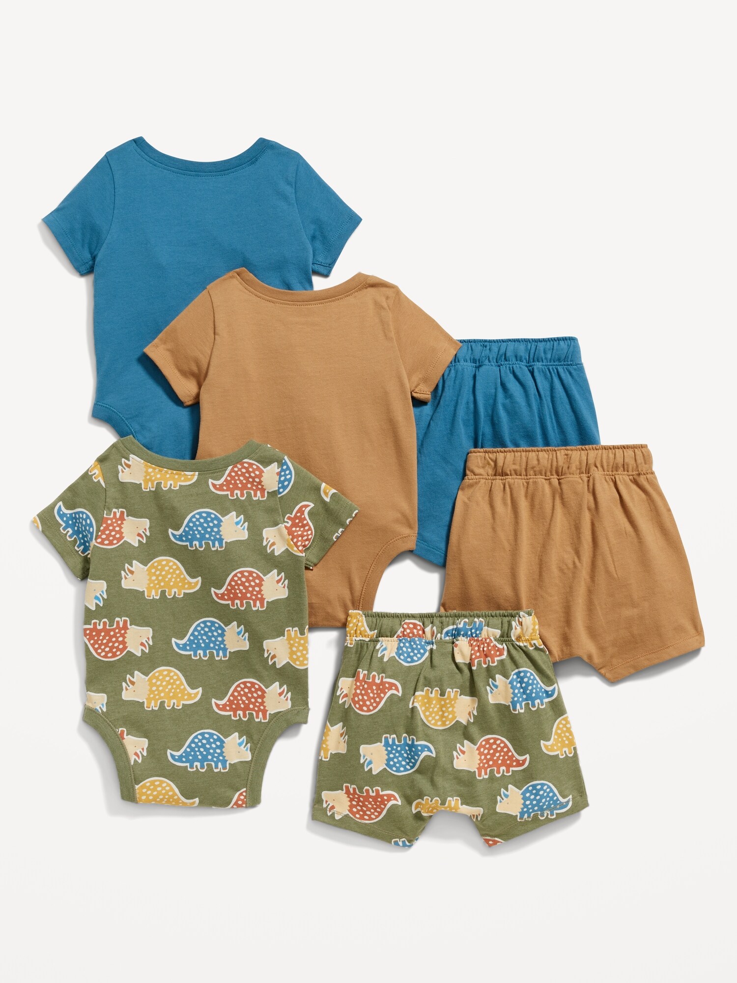 6-Piece Bodysuit and Shorts Set for Baby