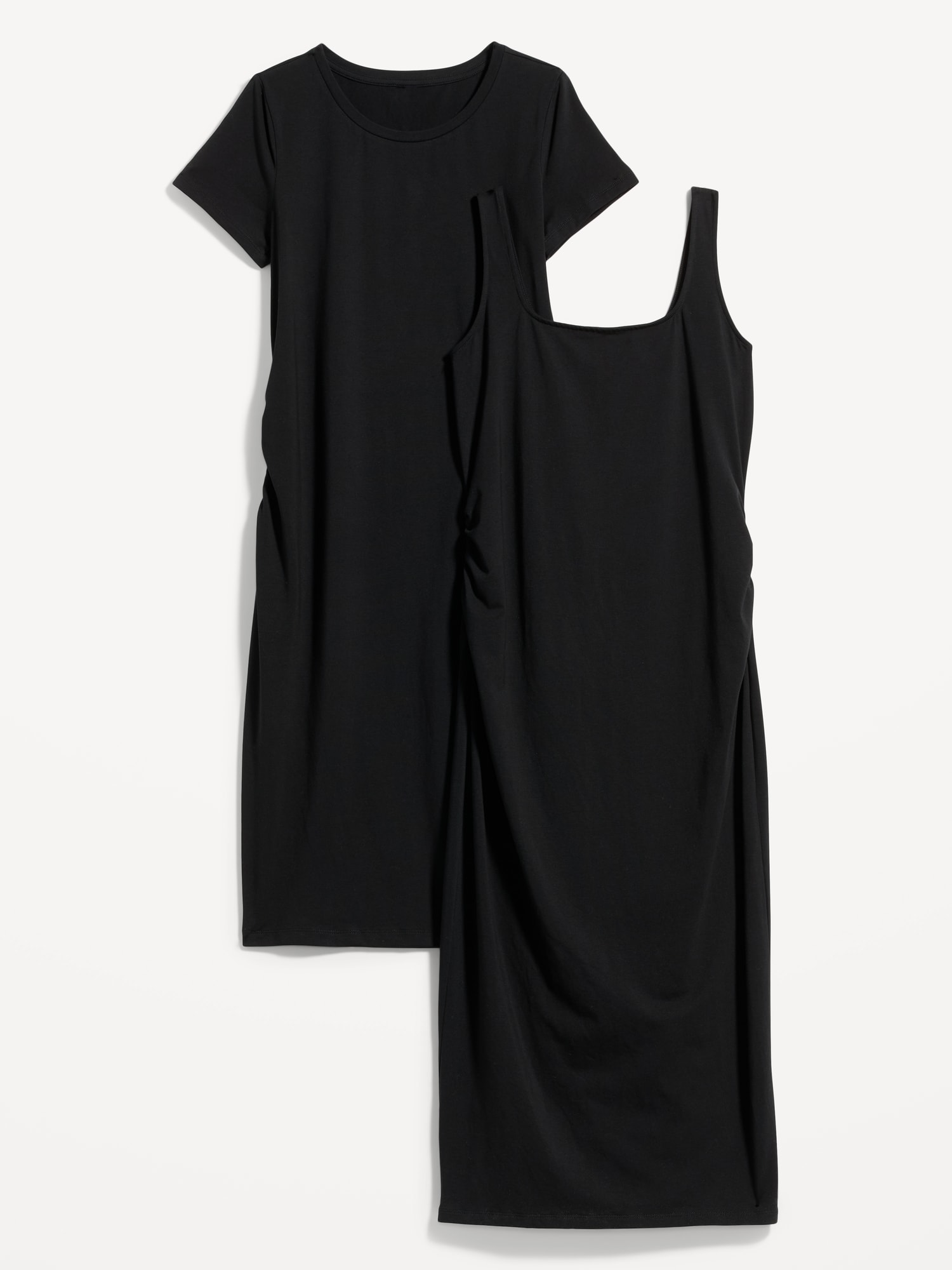Old Navy Maternity 2-Pack Jersey-Knit Bodycon Dress black. 1