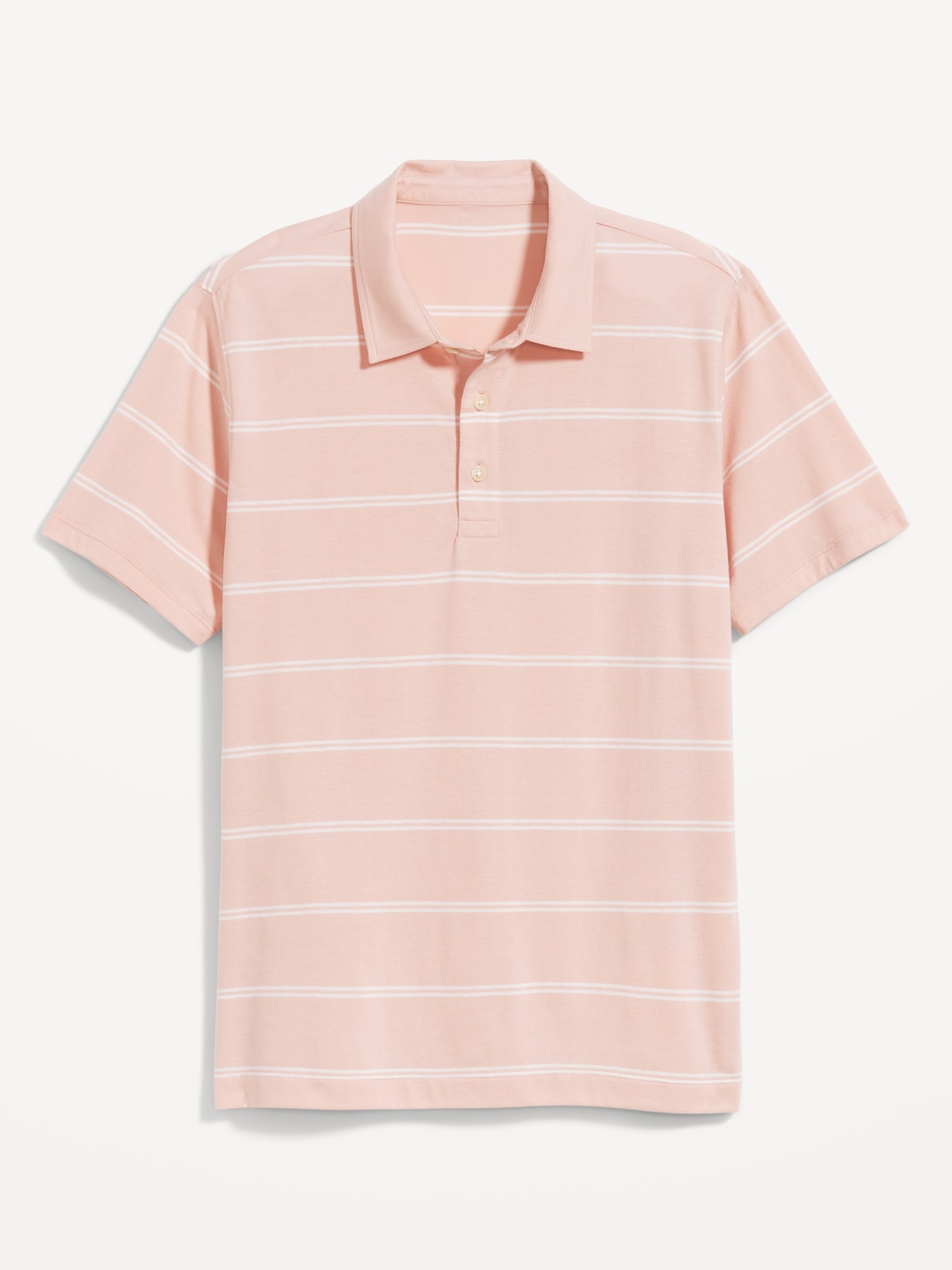 Old Navy Classic Fit Striped Jersey Polo for Men pink. 1