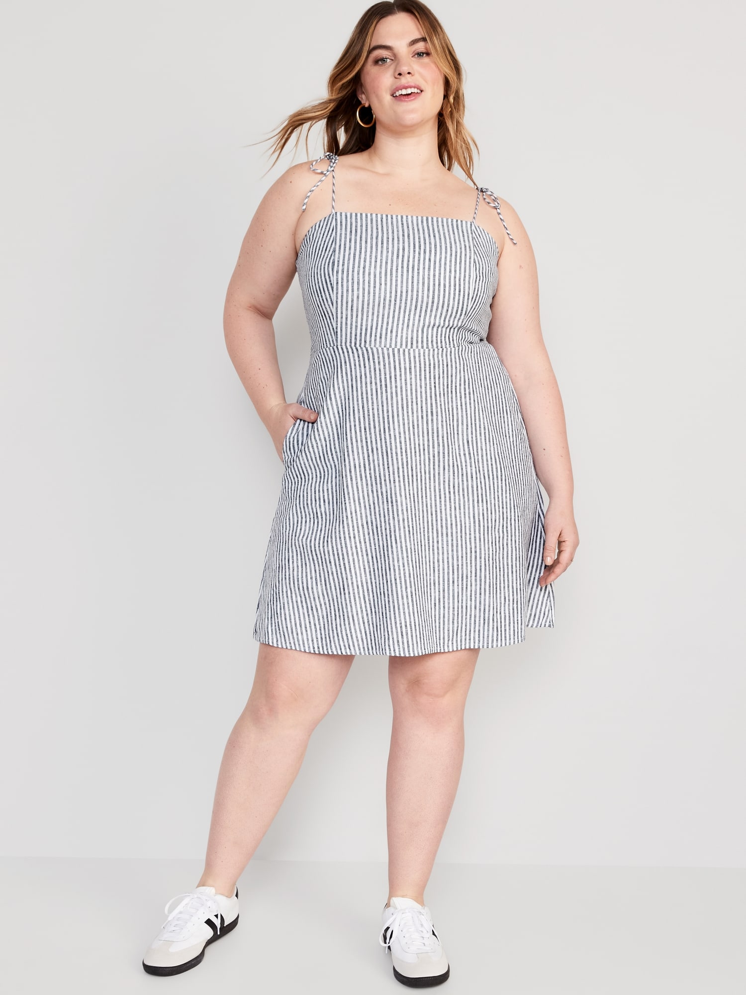 Fit & Flare Matching Tie-Strap Mini Dress for Women | Old Navy