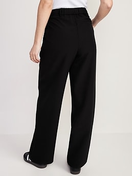 Extra High-Waisted Pleated Taylor Trouser Wide-Leg Pants for