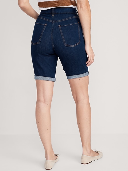 Image number 2 showing, Mid-Rise Wow Jean Shorts -- 9-inch inseam