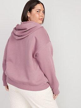 Slouchy Logo Graphic Zip Hoodie for Women