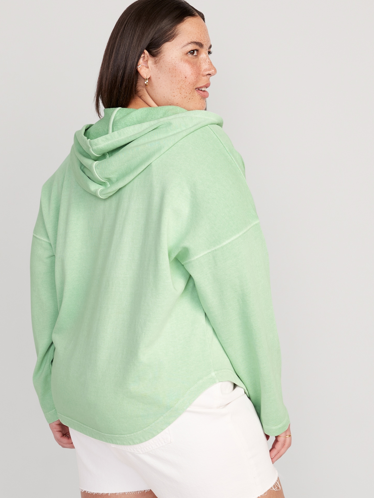 Slouchy French-Terry Tunic Hoodie for Women | Old Navy