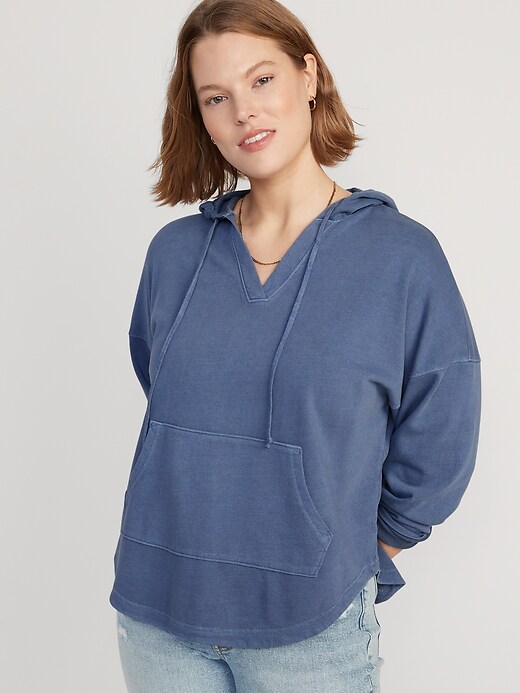 Image number 5 showing, French Terry Tunic Hoodie