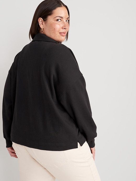 Image number 8 showing, Slouchy Polo Pullover Sweatshirt