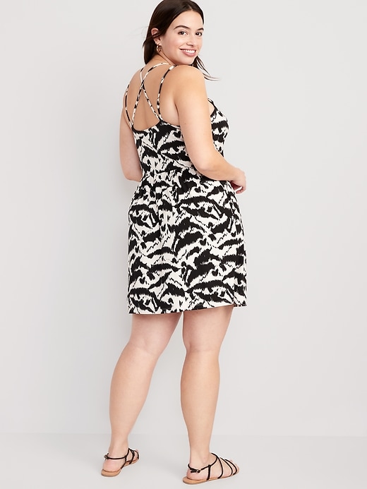 Fit & Flare Cross-Back Mini Cami Dress | Old Navy
