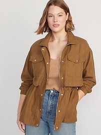 Mixed Stripes Utility Jacket - Women - Ready-to-Wear