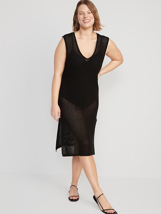 Sleeveless Crochet Midi Swim Cover-Up Dress | Old Navy Sleeveless Crochet Midi Swim Cover-Up Dress | Old Navy