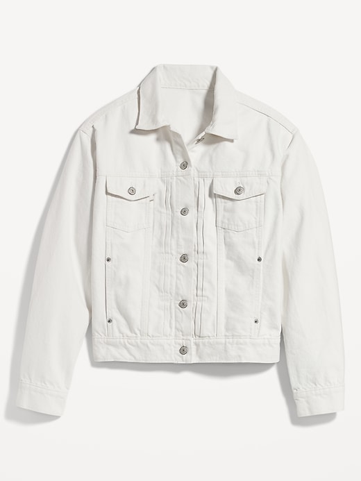 Image number 4 showing, Classic White Jean Jacket