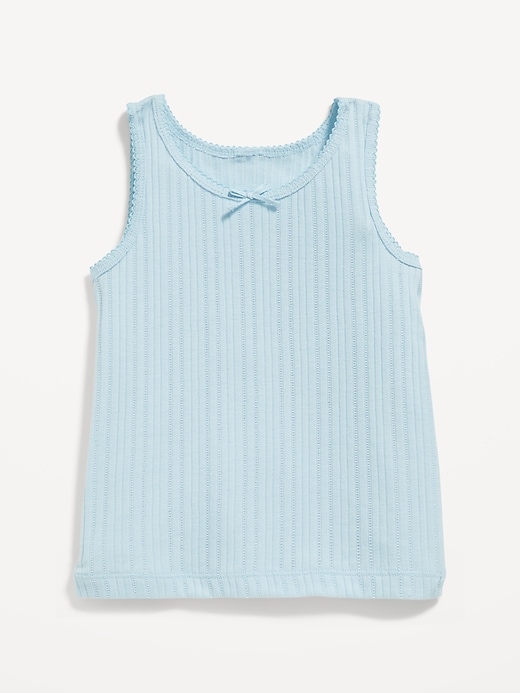View large product image 1 of 1. Pointelle-Knit Tank Top for Toddler Girls