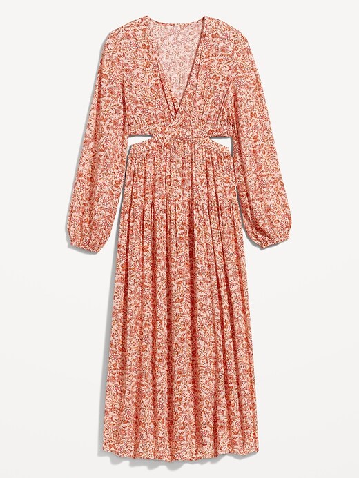 old navy side cut out dress Waist-Defined Crepe Side-Cutout Maxi Dress