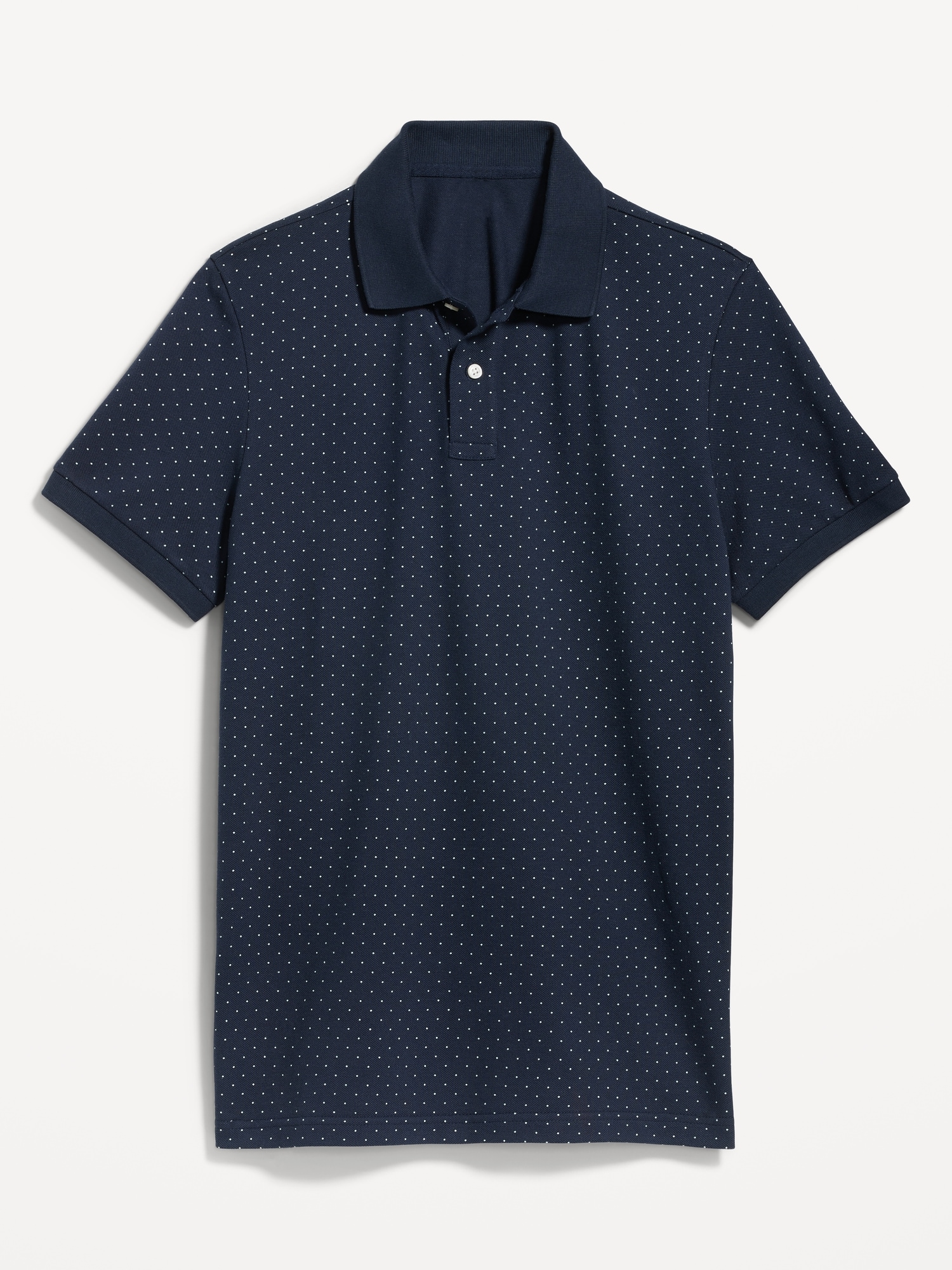 Old Navy Printed Classic Fit Pique Polo blue. 1