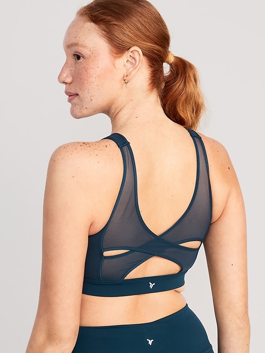 Image number 2 showing, Medium Support PowerSoft Layered-Mesh Sports Bra