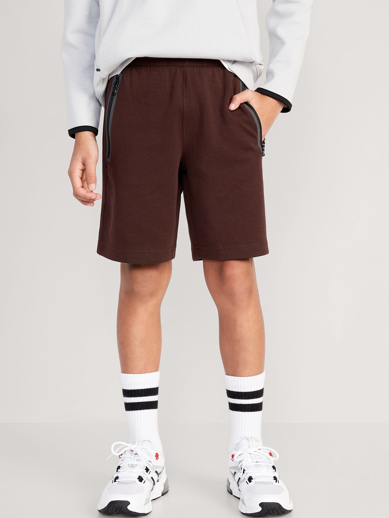 Old Navy Dynamic Fleece Performance Shorts for Boys (At Knee) brown. 1