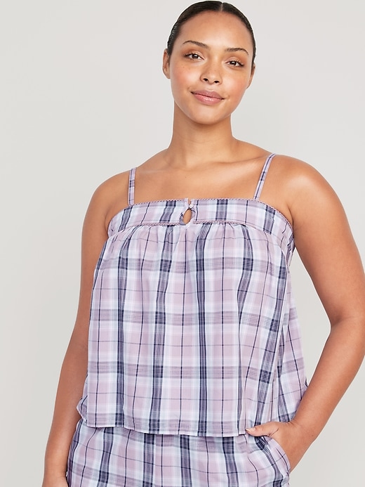 Image number 5 showing, Striped Smocked Pajama Cami Swing Top