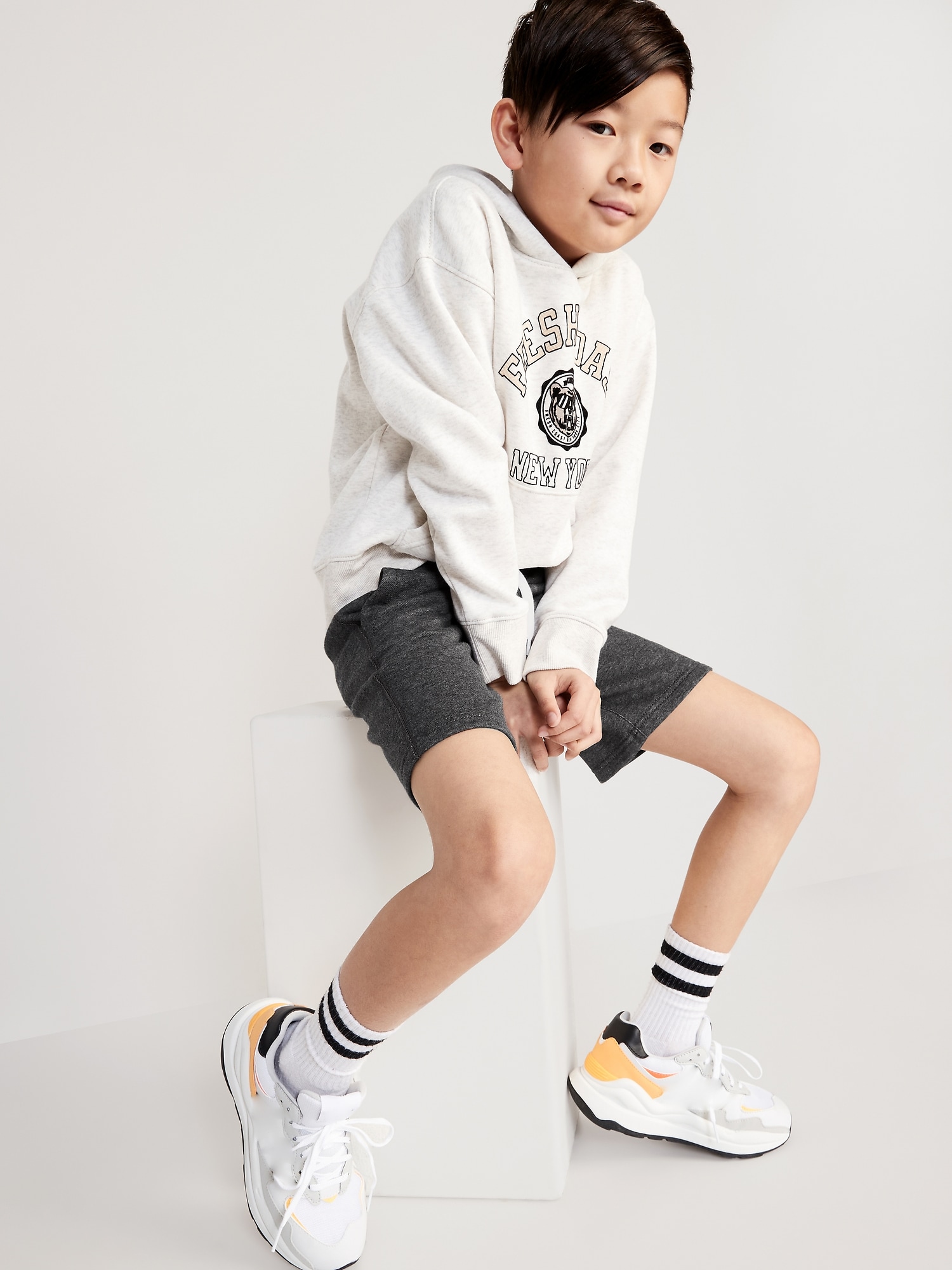 Flat Front Fleece Jogger Shorts for Boys (At Knee) | Old Navy