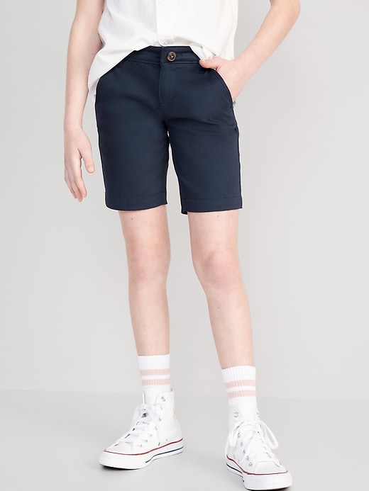 View large product image 1 of 3. School Uniform Twill Bermuda Shorts for Girls