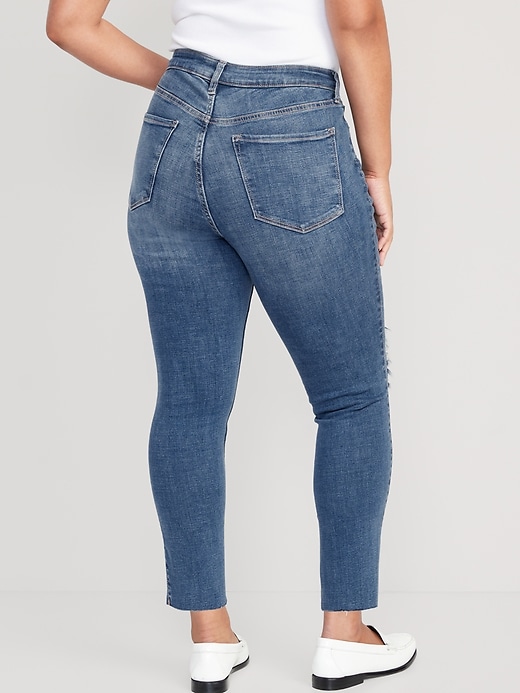 Image number 6 showing, Extra High-Waisted Rockstar 360° Stretch Super-Skinny Ripped Jeans