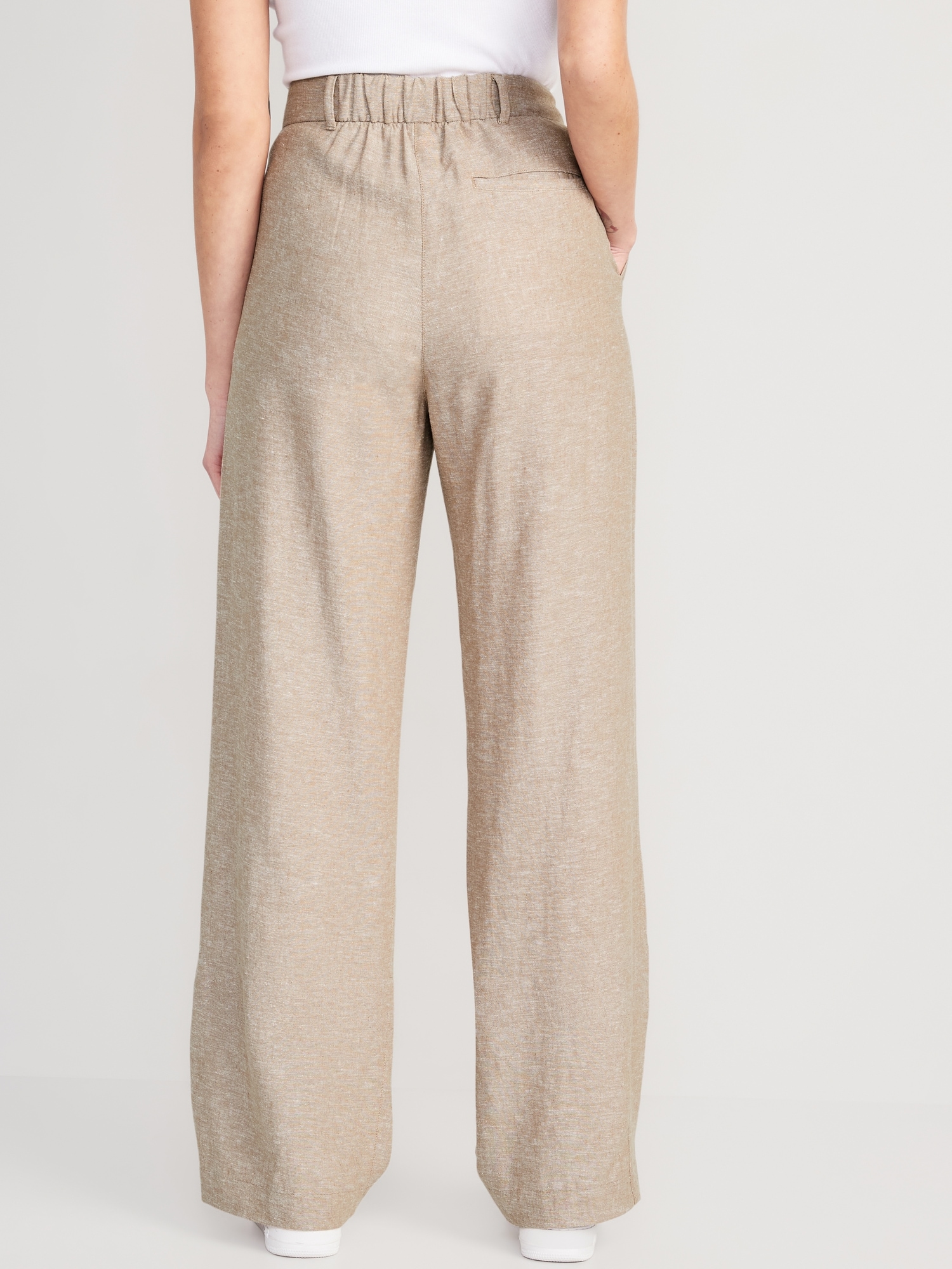 Extra High-Waisted Pleated Taylor Wide-Leg Linen-Blend Trouser Pants for  Women | Old Navy