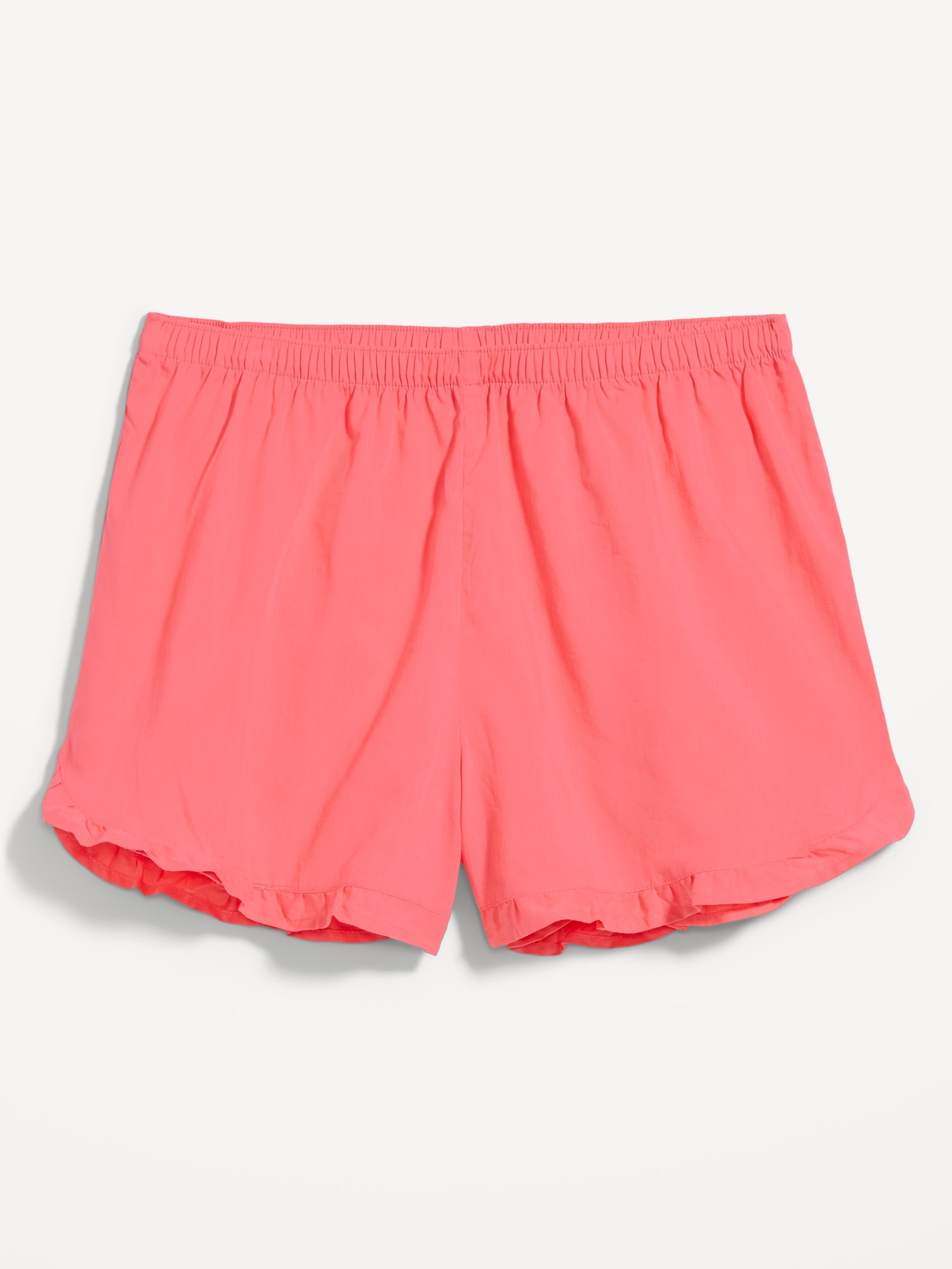 Matching High Waisted Ruffle Trimmed Pajama Shorts for Women