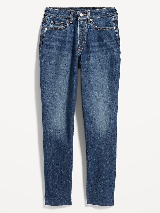 Image number 4 showing, Curvy High-Waisted Button-Fly OG Straight Ankle Jeans