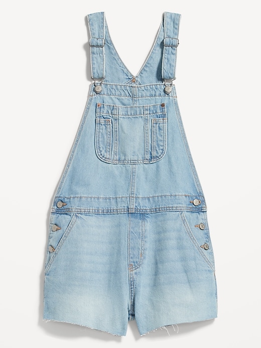 Image number 4 showing, Baggy Cut-Off Jean Shortalls -- 3-inch inseam