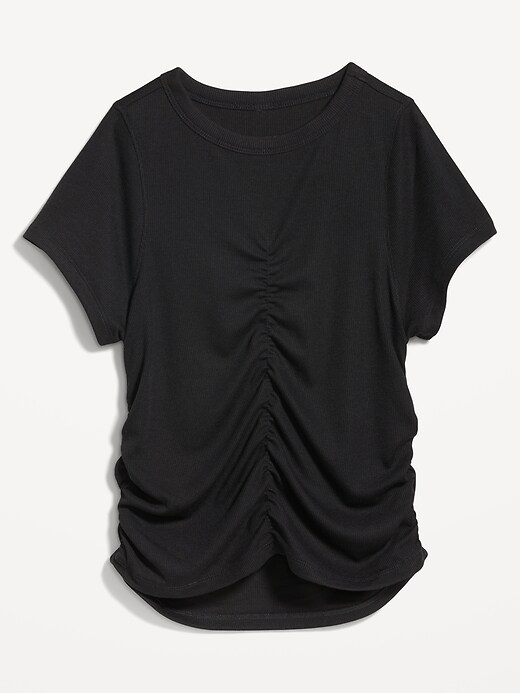 Image number 4 showing, UltraLite Rib-Knit Ruched T-Shirt