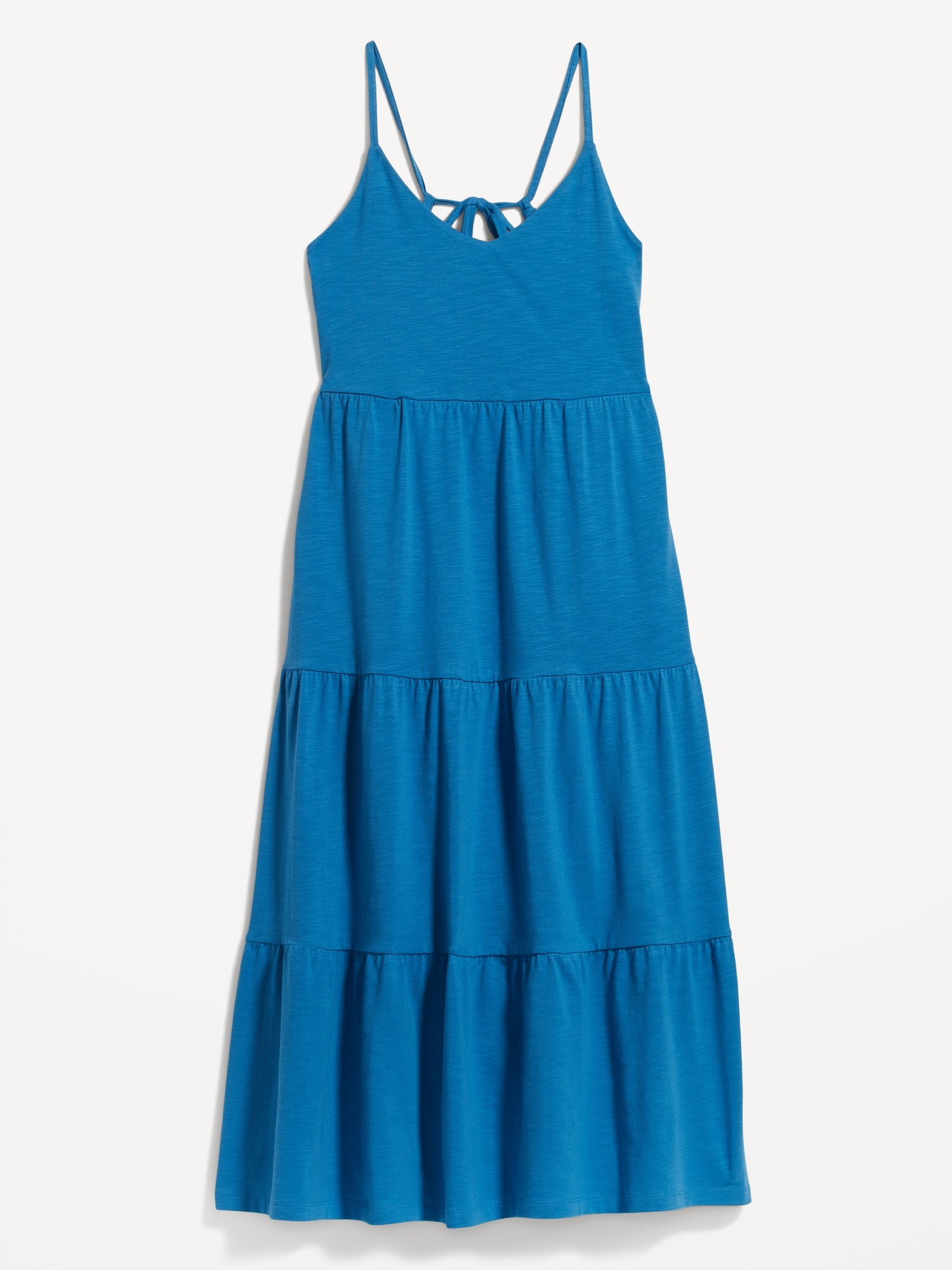 Tie-Back Tiered Midi Cami Swing Dress | Old Navy