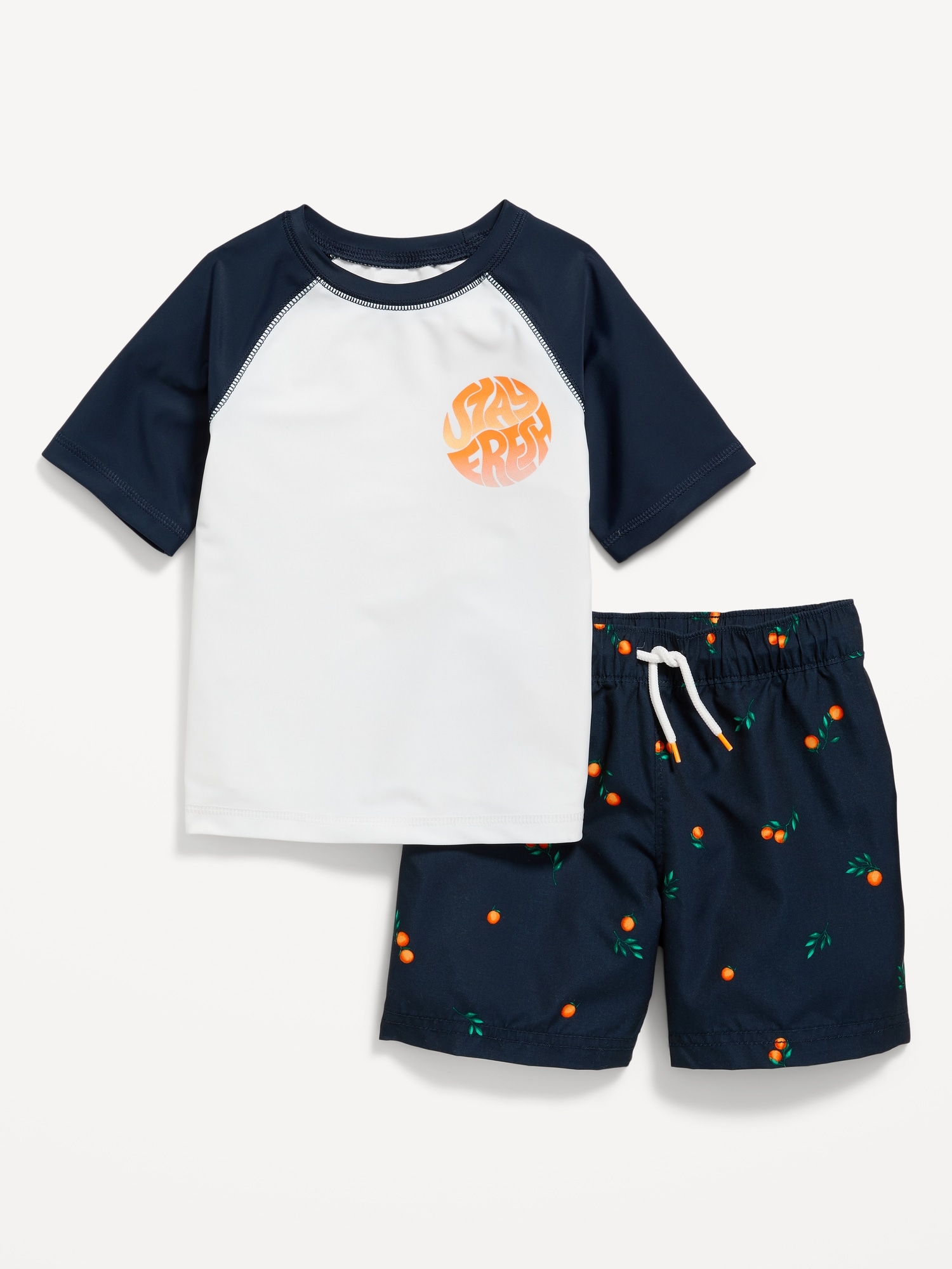 Unisex Graphic Rashguard Swim Top & Trunks for Toddler & Baby | Old Navy