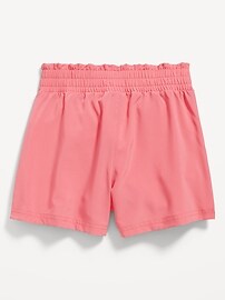 View large product image 4 of 5. High-Waisted StretchTech Zip-Pocket Performance Shorts for Girls