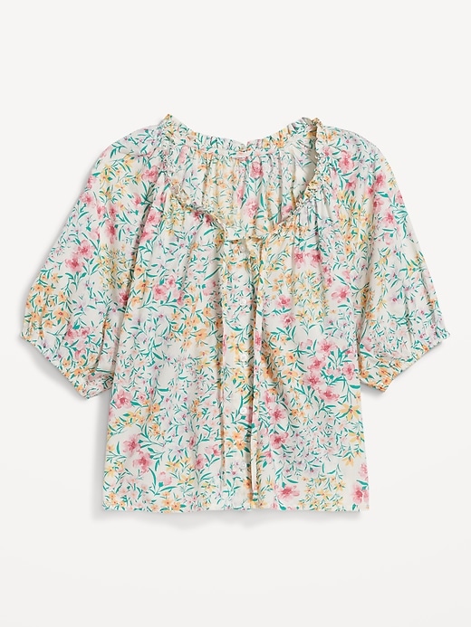 Floral Elbow-Sleeve Pajama Swing Top for Women | Old Navy