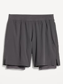 View large product image 3 of 3. Go 2-in-1 Workout Shorts + Base Layer -- 9-inch inseam