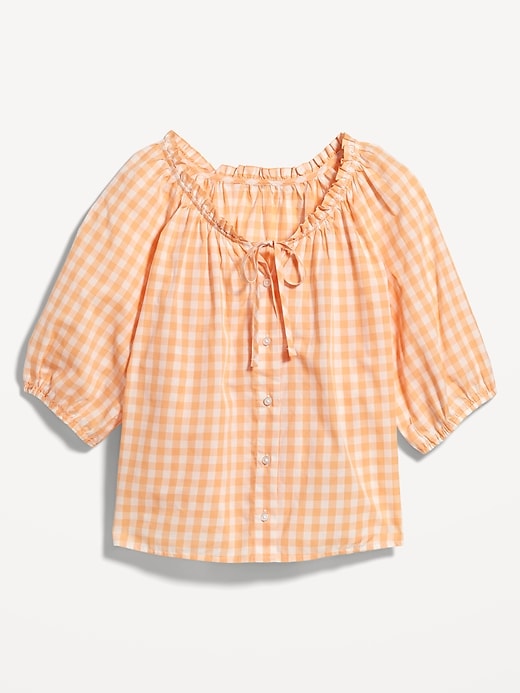 Image number 4 showing, Matching Puff-Sleeve Pajama Swing Top