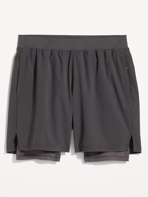 Image number 3 showing, Go 2-in-1 Workout Shorts + Base Layer -- 7-inch inseam