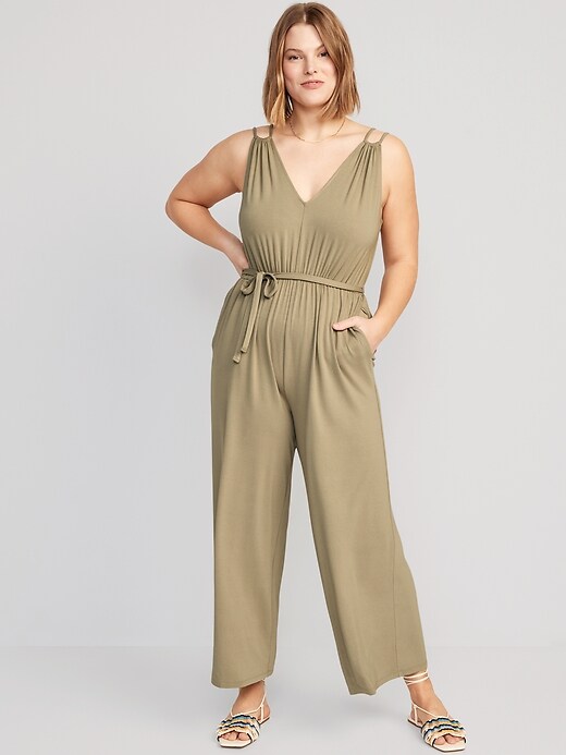 Image number 5 showing, Sleeveless Double-Strap Ankle-Length Jumpsuit