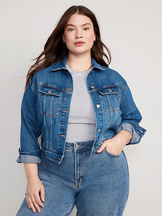 Cropped Jean Jacket for Women | Old Navy